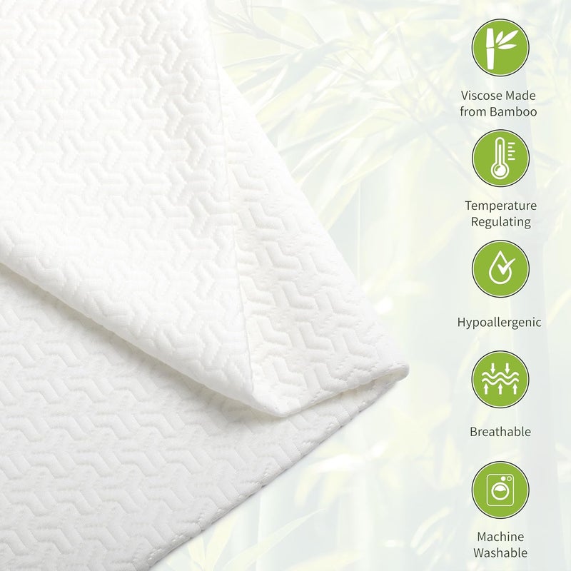 MEOVEN Wedge Pillow Cover for 25x24x12 Bed Wedge Pillow, Hypoallergenic Replacement Case with Zipper & Pockets - Image 2